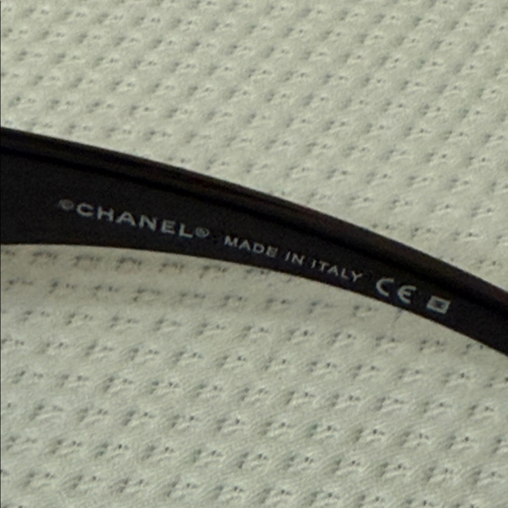CHANEL Black Sunglasses with Silver Accents - Picture 6 of 7